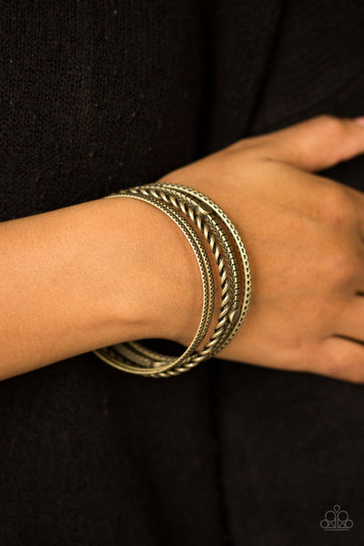 When The Going Gets Rough - Brass bracelet