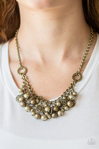 Cinderella Glam Brass Necklace