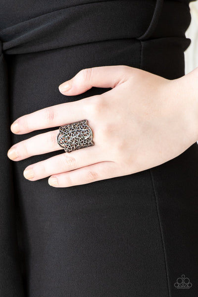 The Way You Make Me FRILL- Black gunmetal ring