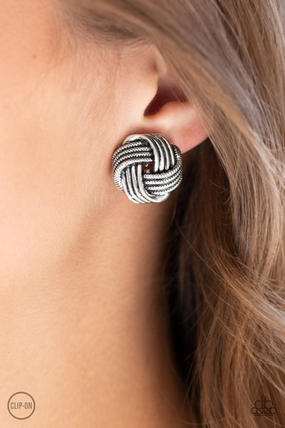 Noticeably Knotted - Silver earrings