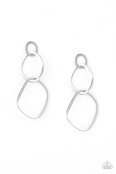 Twisted Trio - Silver earrings