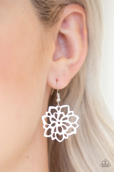 Darling Dahlia - Silver earrings