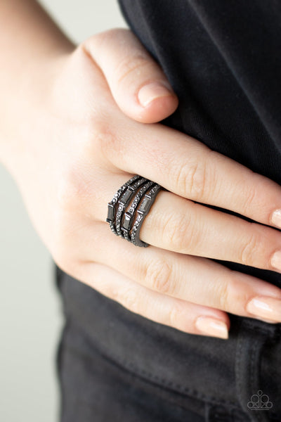 Royal Reflections - Black gunmetal ring