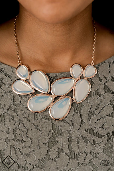 Iridescently Irresistible rose gold necklace fashion fix