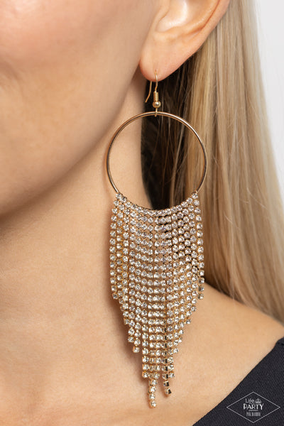 Streamlined Shimmer - Gold Earrings