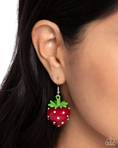 Strawberry Sentiment - Red Earrings Strawberries