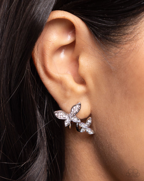 Adorably Aerial - White Earrings