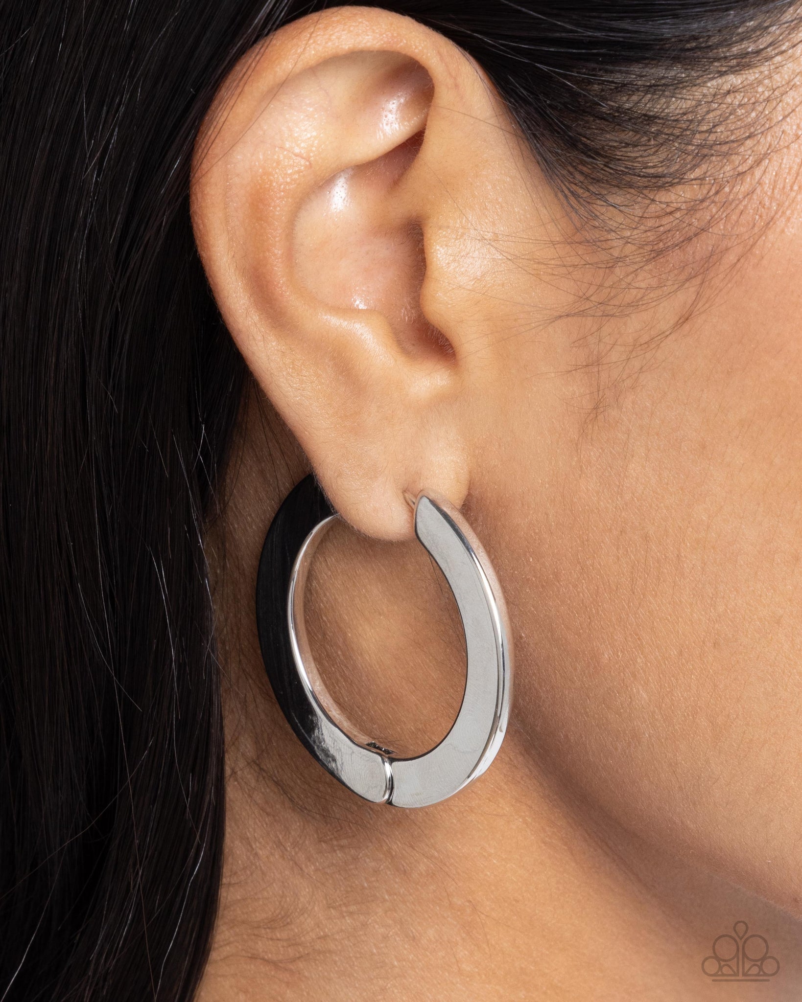 Circling Chariot - Silver Hoop Earrings