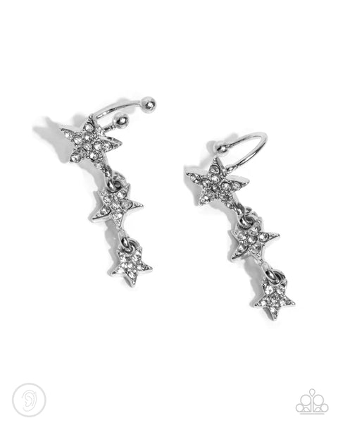 Stellar Surge - White Ear Cuff