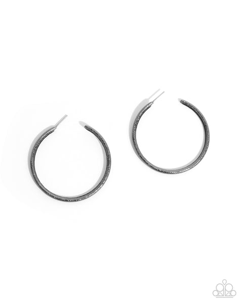Serious Sass - Black Hoop Earrings