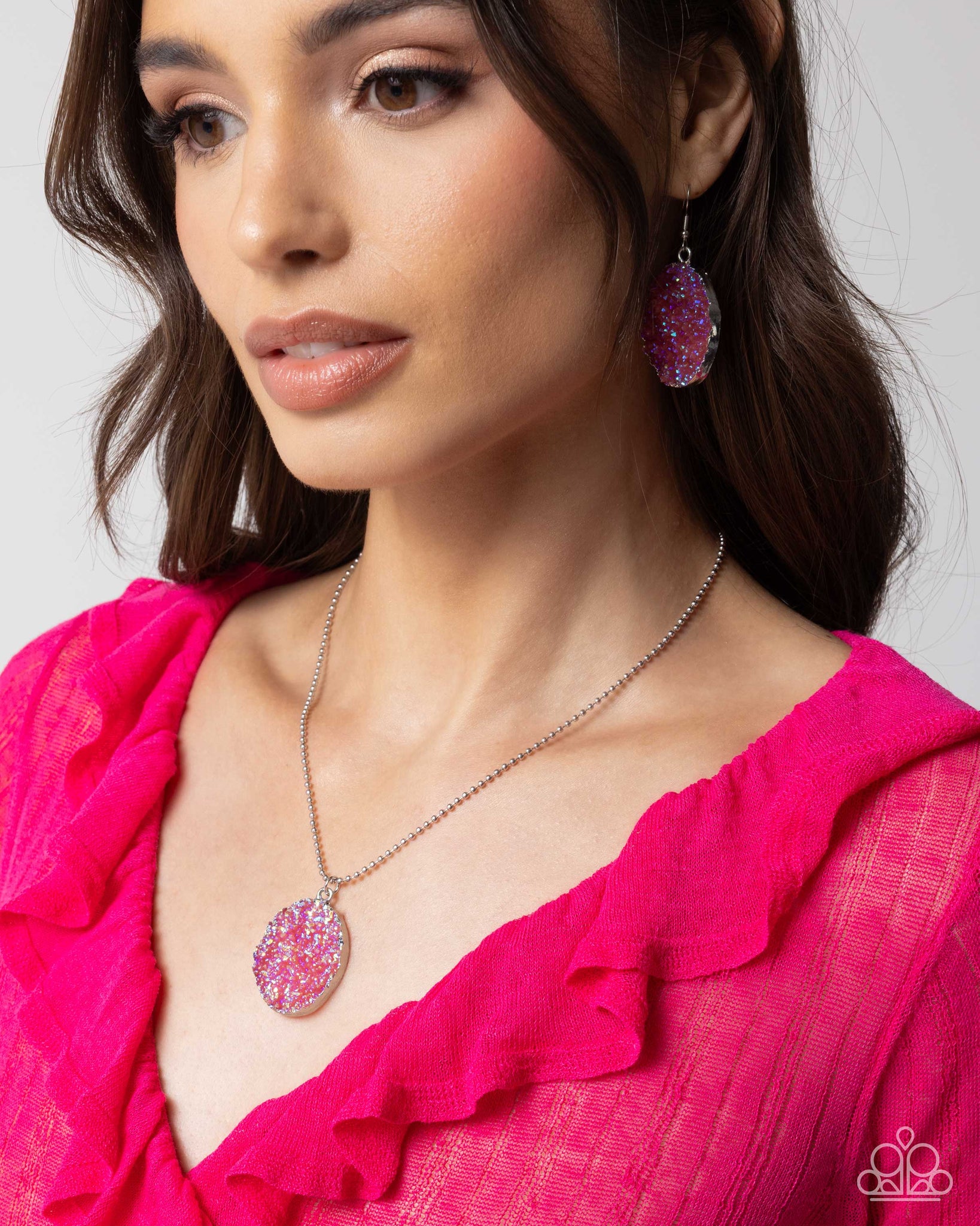 Complete Look Pink Necklace/Earrings