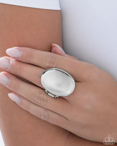 Omniscient Oval - Silver Ring