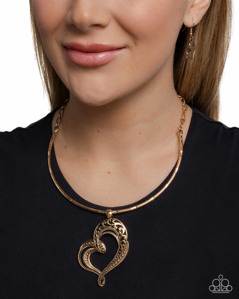 Concentric Courtship - Gold Necklace