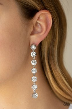 DazzlingDebonair White Earrings