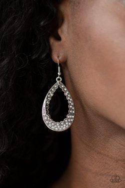 Royal Treatment White Earrings