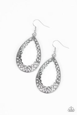 Royal Treatment White Earrings