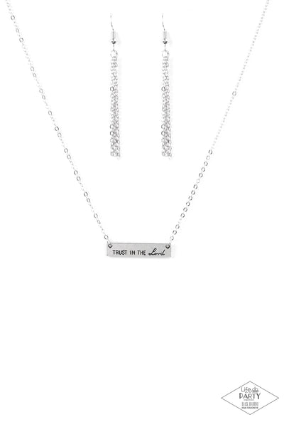 Trust In The Lord - Silver necklace