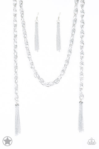 SCARFed for Attention - Silver Necklace BlockBuster