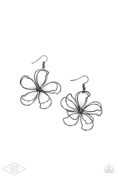 Miss Daisy - Gunmetal (Large) Earrings