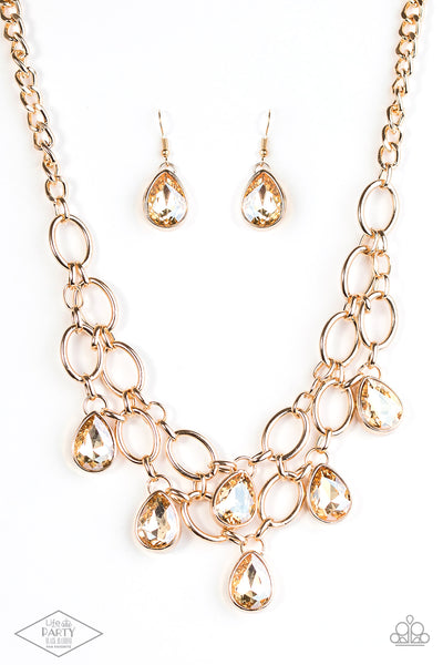 Show-Stopping Shimmer - Gold Necklace