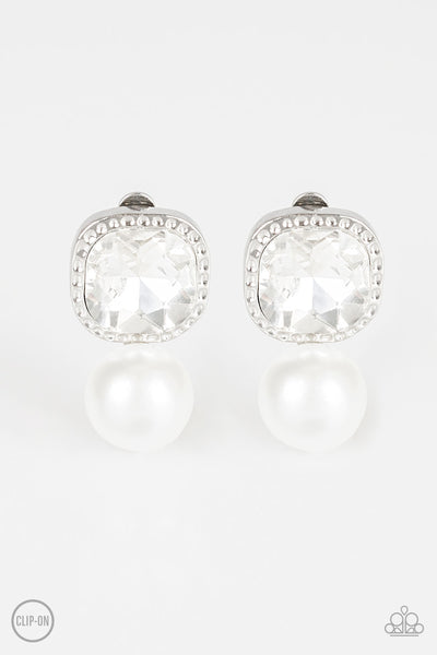 Gatsby Gleam - White Clip-On  Pearl