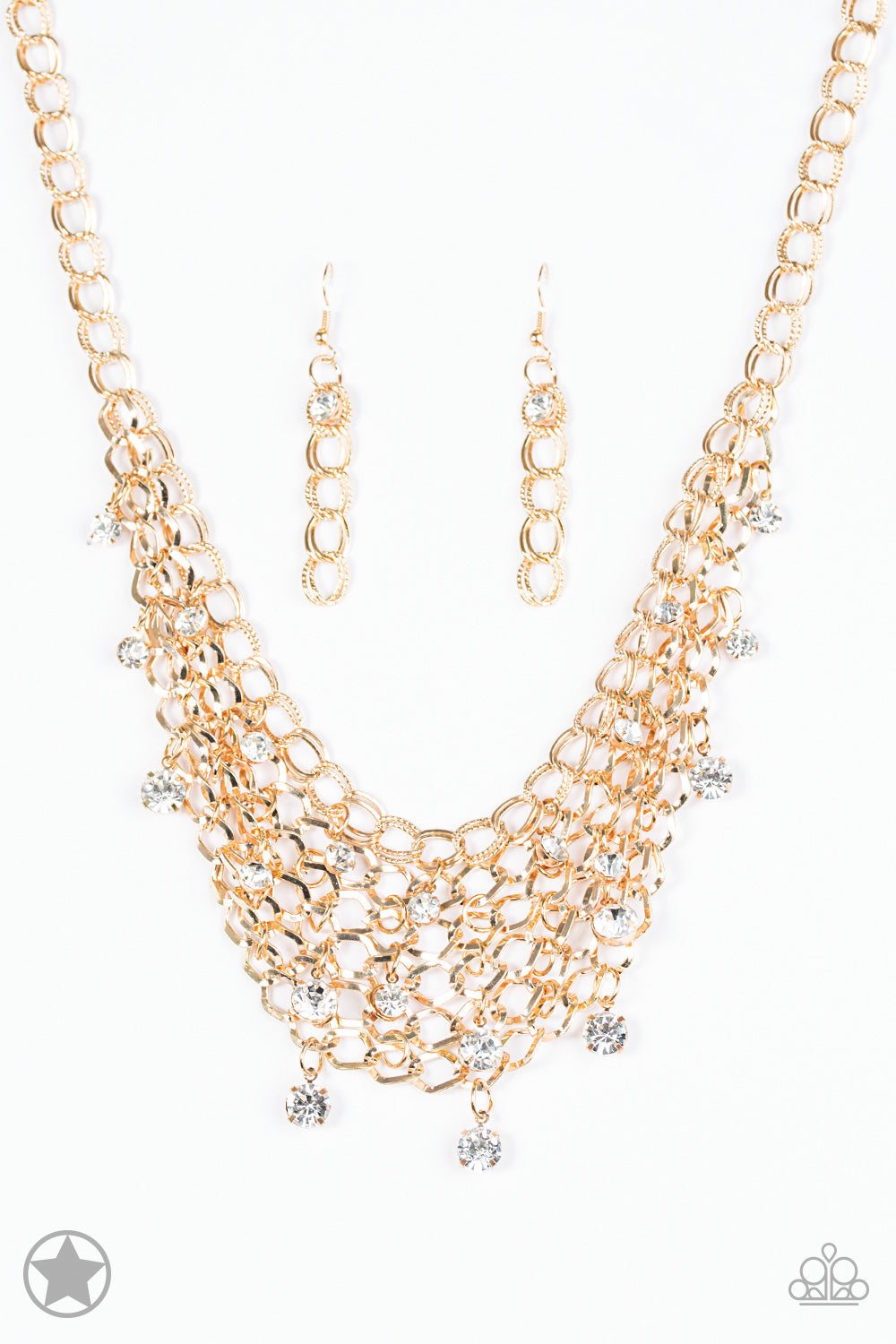 Fishing for Compliments- Gold blockbuster necklace