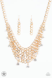 Fishing for Compliments- Gold blockbuster necklace