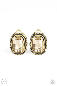 Beam Dream - Brass earrings clip-ons