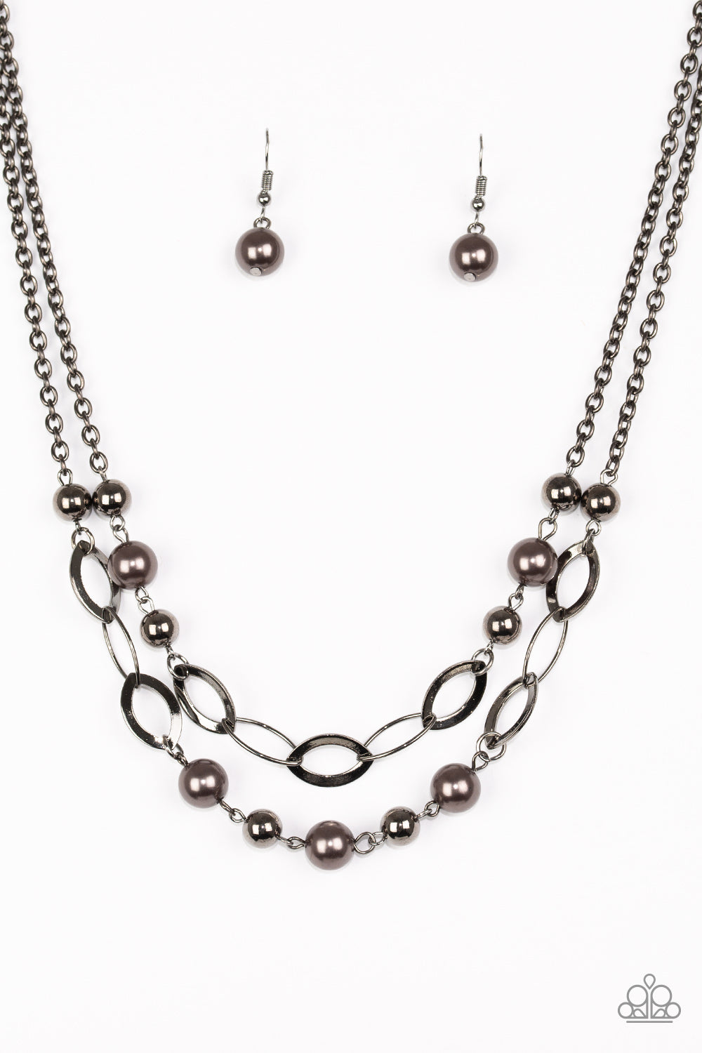 GLIMMER Takes All - Black Gunmetal Necklace