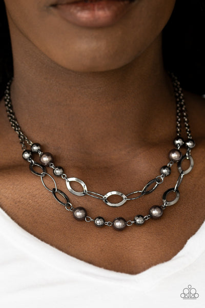 GLIMMER Takes All - Black Gunmetal Necklace