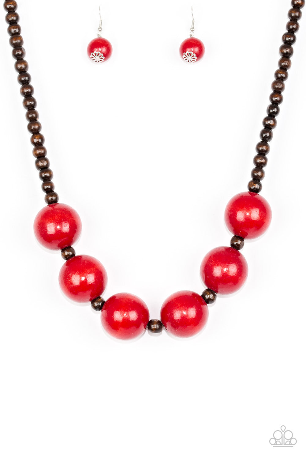 Oh My Miami red brown necklace