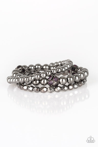 Noticeably Noir - Purple Gunmetal Bracelet