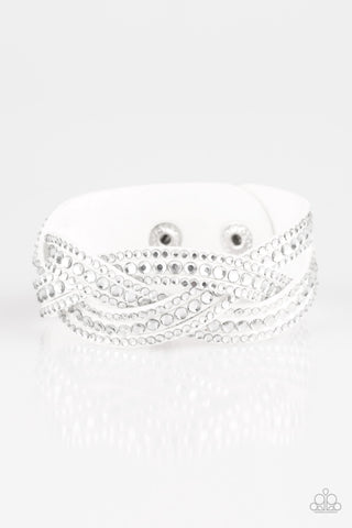 Bring On The Bling - White Urban Bracelet