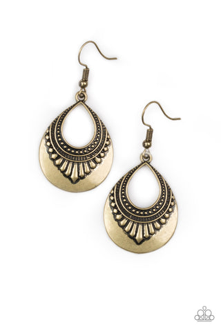 Totally Terrestrial - Brass earrings