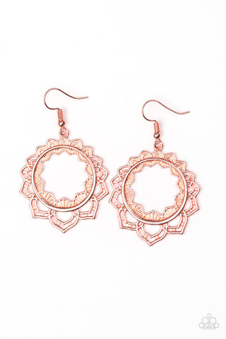 Modest Mandalas - Copper earrings