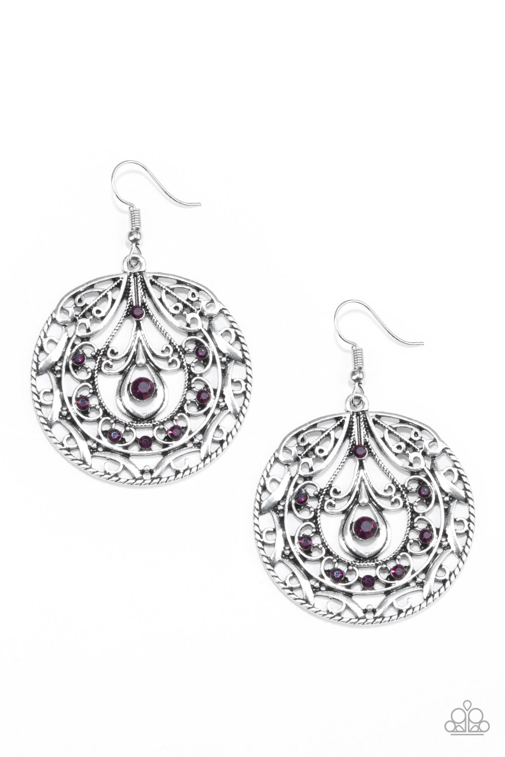 Choose To Sparkle - Purple Earrings