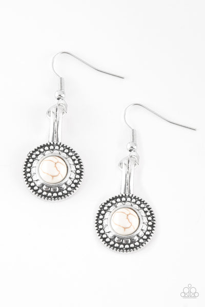 Simply Stagecoach - White earrings