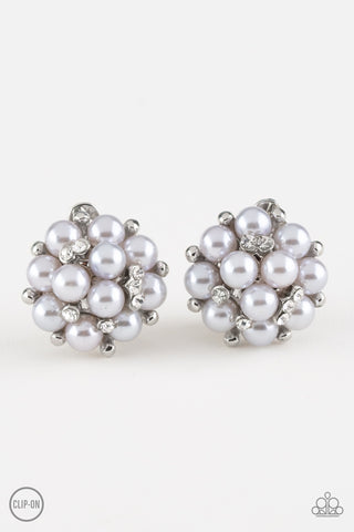 Par Pearl - Silver earrings clip-ons