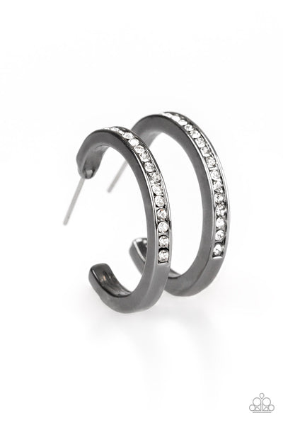 Hoop Haven - Black gunmetal earrings