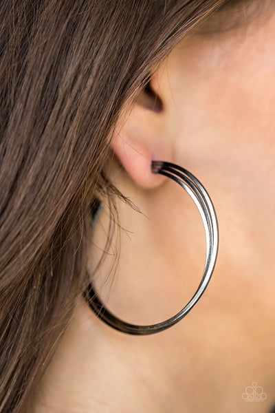 HAUTE Gossip - Black gunmetal earrings