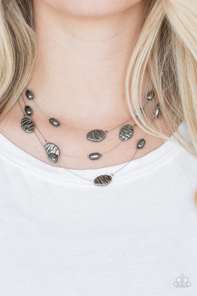 Top ZEN - Black gunmetal necklace