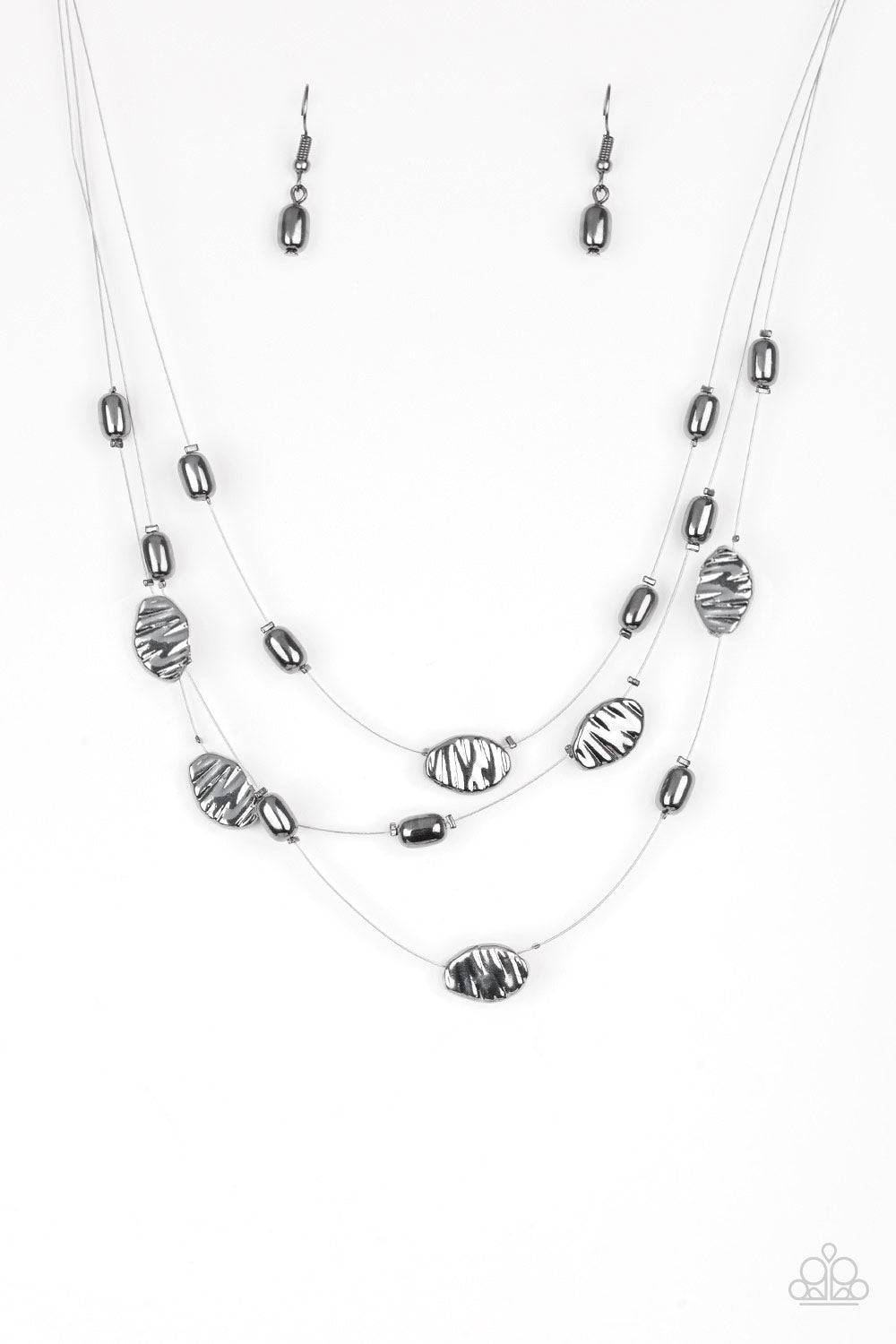 Top ZEN - Black gunmetal necklace