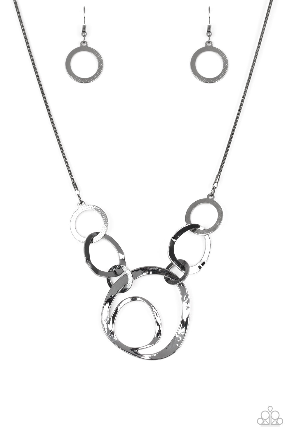 Progressively Vogue - Black gunmetal necklace