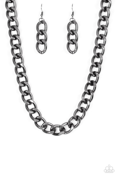 Heavyweight Champion - Black gunmetal necklace