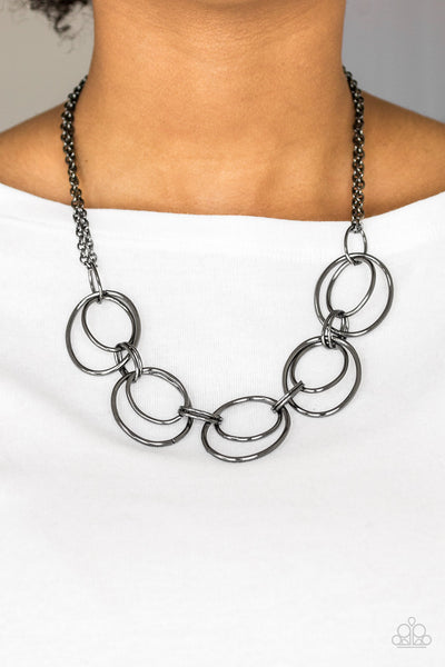 Urban Orbit - Black Gunmetal Necklace