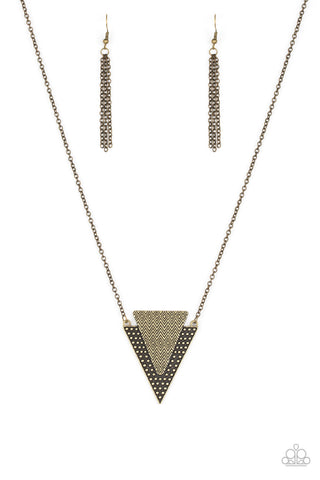 Ancient Arrow - Brass Necklace