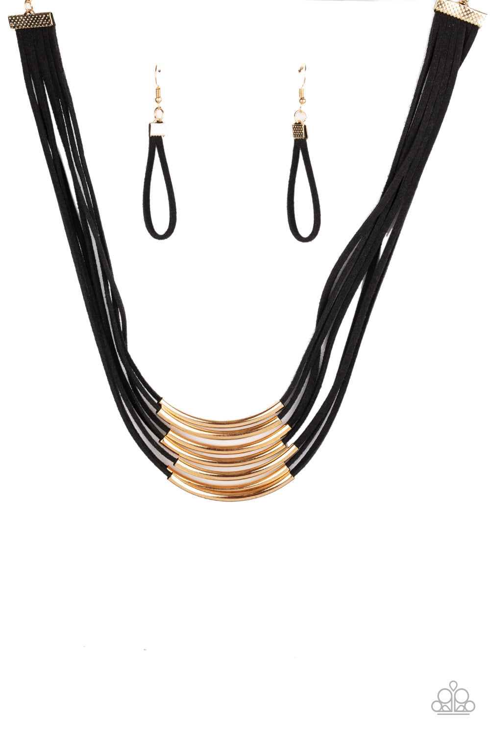 Walk The WALKABOUT - Gold/black necklace