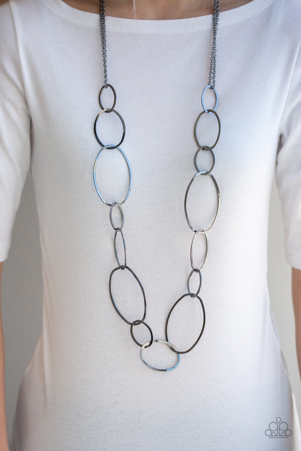 City Circuit - Black Gunmetal Necklace