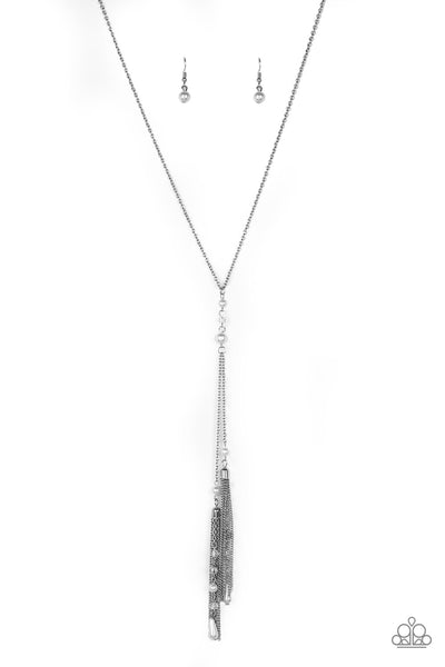 Timeless Tassels - White Necklace