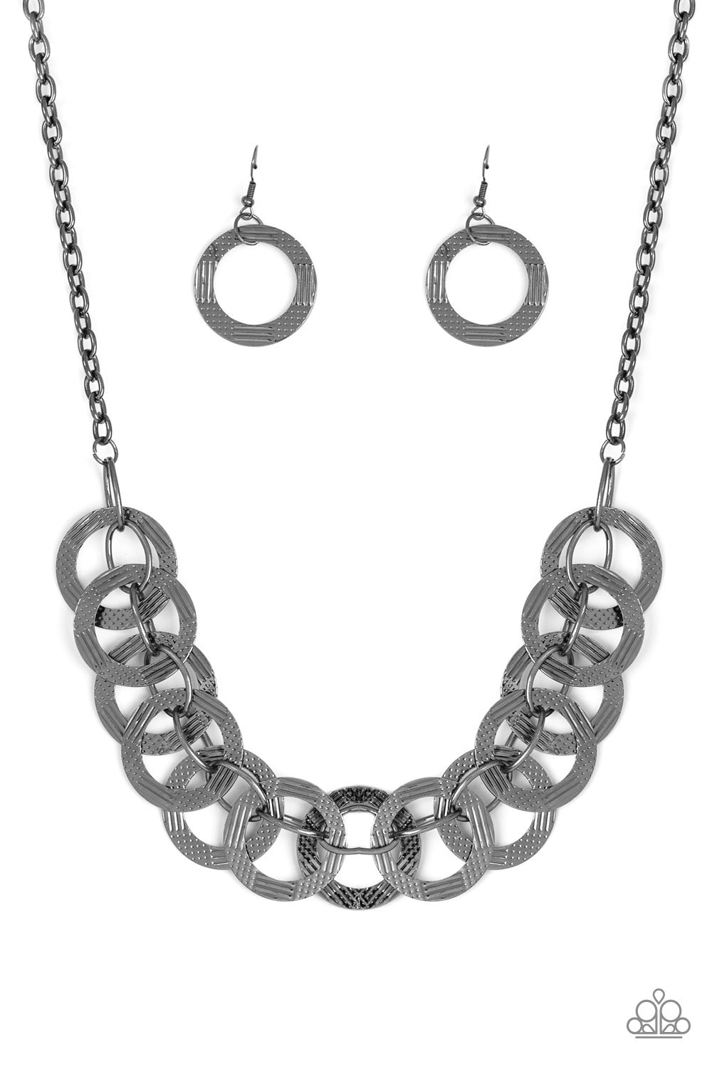 The Main Contender - Black gunmetal necklace